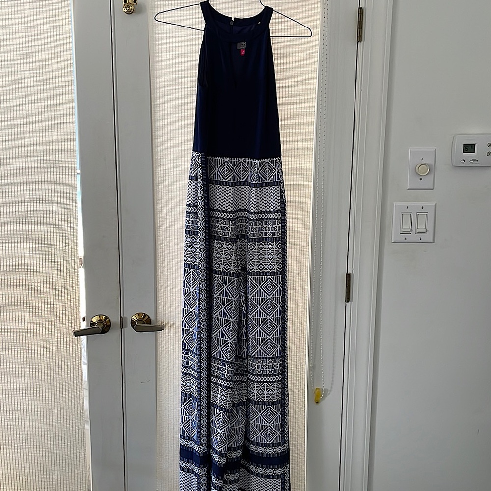 Vince Camuto navy wide leg jumpsuit